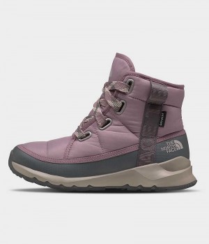 Fuchsia Women's The North Face ThermoBall™ Lace Up Luxe Waterproof Winter Boots | DUBLIN OWTJ