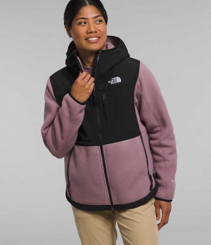 Fuchsia / Black Women's The North Face Denali Hoodie Fleece Jacket | IRELAND BRAG