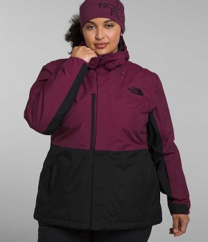 Fuchsia / Black Women's The North Face Plus Freedom Insulated Jacket | IRELAND OXAR