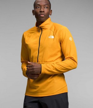 Gold Men's The North Face Summit Series FUTUREFLEECE™ LT ½-Zip Pullover | DUBLIN AFJS