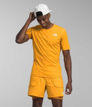 Gold Men's The North Face Sunriser Short Sleeve T-Shirt | IRELAND LCYH