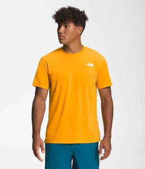 Gold Men's The North Face Wander Short Sleeve T-Shirt | DUBLIN GEKX