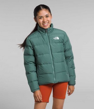 Green Girls'' The North Face Reversible North Puffer Jacket | DUBLIN ONWL