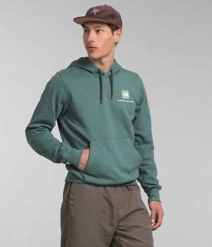 Green Men's The North Face Box NSE Pullover Hoodie | IRELAND FCQM