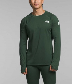 Green Men's The North Face Summit Series Pro 120 Crew Sweatshirt | IRELAND EKDP