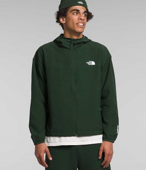 Green Men's The North Face Tekware™ Grid Hoodie Fleece Jacket | DUBLIN MLTH