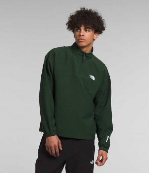 Green Men's The North Face Tekware™ Grid ¼-Zip Pullover | IRELAND RGKB