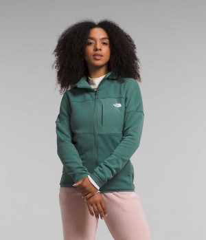 Green Women's The North Face Canyonlands High Altitude Hoodie Fleece Jacket | DUBLIN JNLW