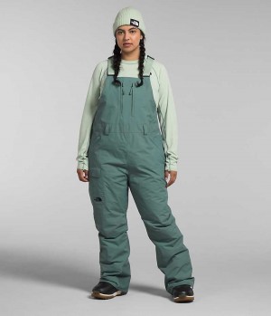 Green Women's The North Face Plus Freedom Insulated Bib Pants | DUBLIN STGV