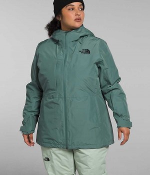 Green Women's The North Face Plus ThermoBall™ Eco Snow Triclimate® Insulated Jacket | DUBLIN SXDT