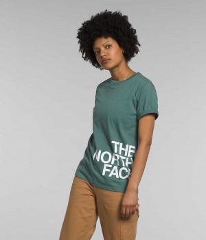 Green Women's The North Face Short Sleeve Brand Proud T-Shirt | IRELAND ZELB