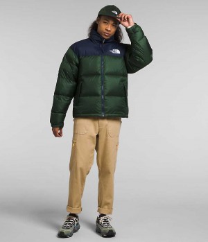 Green / Navy Men's The North Face 1996 Retro Nuptse Puffer Jacket | IRELAND WBHG