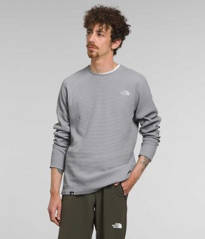 Grey Men's The North Face Canyon Fog Thermal Long Sleeve Pullover | IRELAND ZEFN