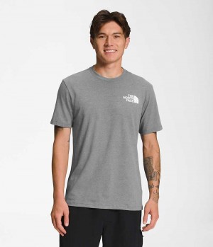 Grey Men's The North Face Short Sleeve Box NSE T-Shirt | DUBLIN ETRA