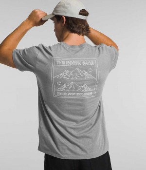 Grey Men's The North Face Short Sleeve Solo T-Shirt | IRELAND MVLZ