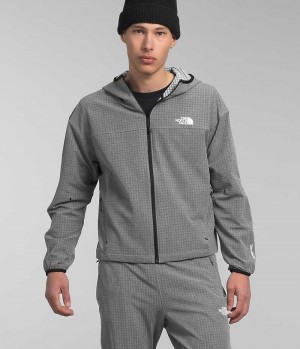 Grey Men's The North Face Tekware™ Grid Hoodie Fleece Jacket | IRELAND CMIY