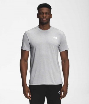 Grey Men's The North Face Wander Short Sleeve T-Shirt | IRELAND FSNP