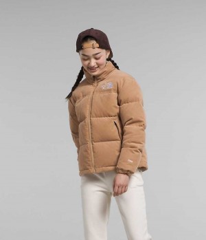 Khaki Girls'' The North Face 1996 Retro Nuptse Puffer Jacket | DUBLIN HTFO