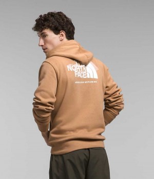 Khaki Men's The North Face Box NSE Pullover Hoodie | IRELAND JGMI