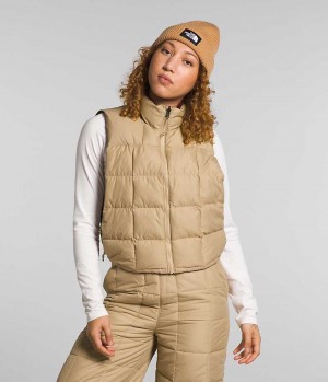 Khaki Women's The North Face Lhotse Reversible Vest | IRELAND PSDH