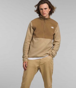 Khaki / Brown Men's The North Face Alpine Polartec® 100 ½-Zip Pullover | DUBLIN JUWD