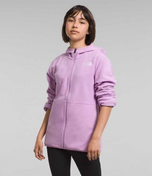 Lavender Girls'' The North Face Glacier Full-Zip Hooded Fleece Jacket | DUBLIN LXUD