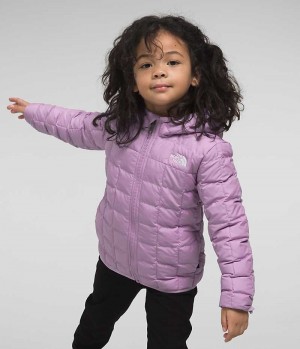 Lavender Girls'' The North Face Reversible ThermoBall™ Hooded Puffer Jacket | IRELAND HTWI