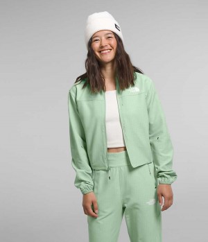 Mint Women's The North Face Tekware™ Grid Full-Zip Fleece Jacket | IRELAND DZWA