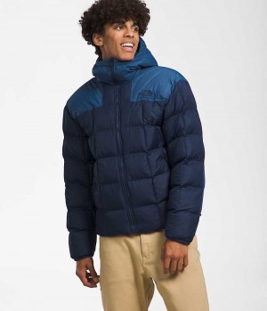 Navy Men's The North Face Lhotse Reversible Hoodie Puffer Jacket | DUBLIN KYMC