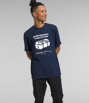 Navy Men's The North Face Short Sleeve Brand Proud T-Shirt | DUBLIN NTWM