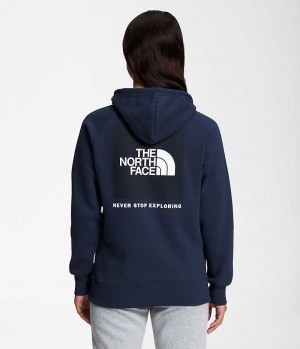 Navy Women's The North Face Box NSE Pullover Hoodie | DUBLIN AXCL