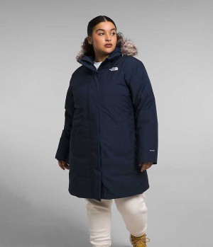 Navy Women's The North Face Plus Arctic Coat | IRELAND JYXT