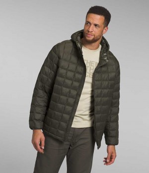 Olive Men's The North Face Big ThermoBall™ Eco Hoodie 2.0 Puffer Jacket | DUBLIN HYOA