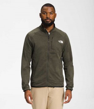 Olive Men's The North Face Canyonlands Full-Zip Fleece Jacket | DUBLIN EDQV