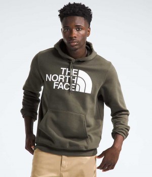 Olive Men's The North Face Half Dome Pullover Hoodie | IRELAND CYXS