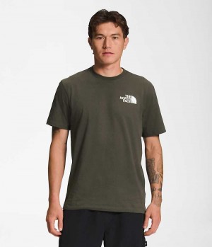 Olive Men's The North Face Short Sleeve Box NSE T-Shirt | DUBLIN JUKD