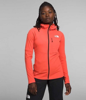 Orange Women's The North Face Summit Series FUTUREFLEECE™ Full-Zip Hoodie Fleece Jacket | DUBLIN DMAQ