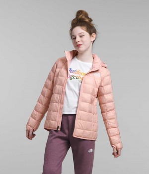 Pink Girls'' The North Face ThermoBall™ Hooded Puffer Jacket | DUBLIN YPIZ