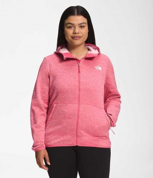 Pink Women's The North Face Plus Canyonlands Hoodie Fleece Jacket | DUBLIN VIXL