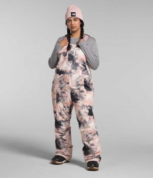 Pink Women's The North Face Plus Freedom Insulated Bib Pants | IRELAND QIZU