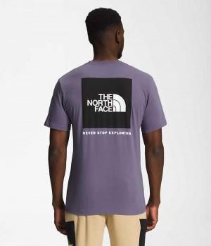 Purple Men's The North Face Short Sleeve Box NSE T-Shirt | DUBLIN NJPS