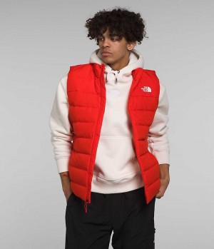 Red Men's The North Face Aconcagua 3 Down Vest | DUBLIN VCJO