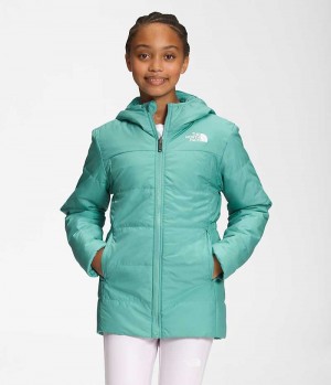 Turquoise Girls'' The North Face Reversible Mossbud Coat | DUBLIN RHDT