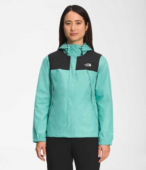 Turquoise Women's The North Face Antora Rain Jacket | IRELAND TXZC