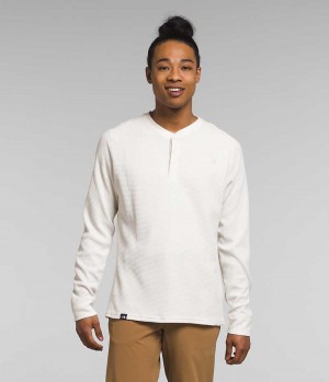 White Men's The North Face Canyon Fog Thermal Long Sleeve Henley T-Shirt | IRELAND HUYB