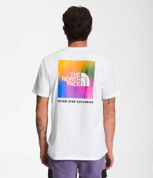 White Men's The North Face Short Sleeve Box NSE T-Shirt | DUBLIN HFDB