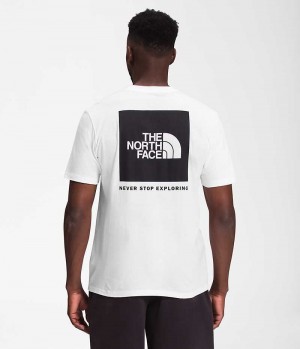 White Men's The North Face Short Sleeve Box NSE T-Shirt | IRELAND UHPZ