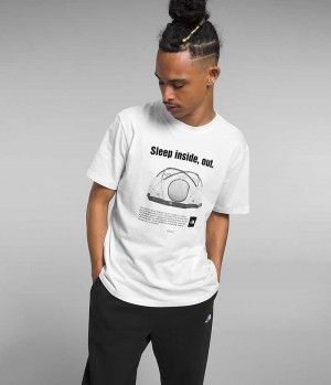 White Men's The North Face Short Sleeve Brand Proud T-Shirt | IRELAND SPQV