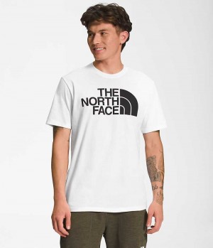 White Men's The North Face Short Sleeve Half Dome T-Shirt | DUBLIN OHBP