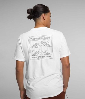 White Men's The North Face Short Sleeve Solo T-Shirt | DUBLIN EGLB